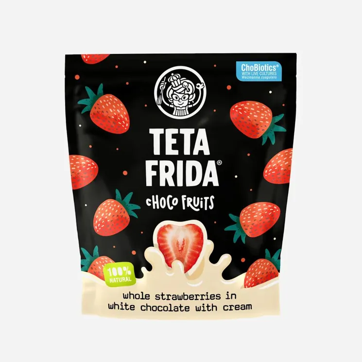 Lyofilizované jahody v bílé čokoládě 5 x 100 g
