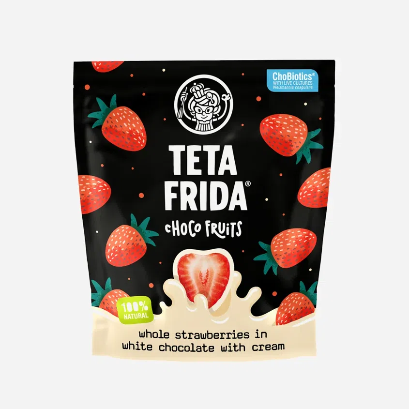 Lyofilizované jahody v bílé čokoládě 5 x 100 g