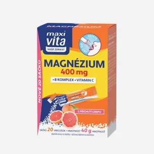 Magnézium 400 mg, B komplex a vitamin C 5 x 20 sáčků
