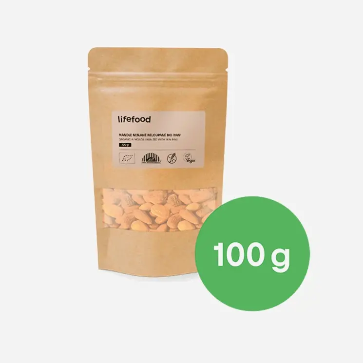 Mandle natural RAW BIO 6 x 100 g