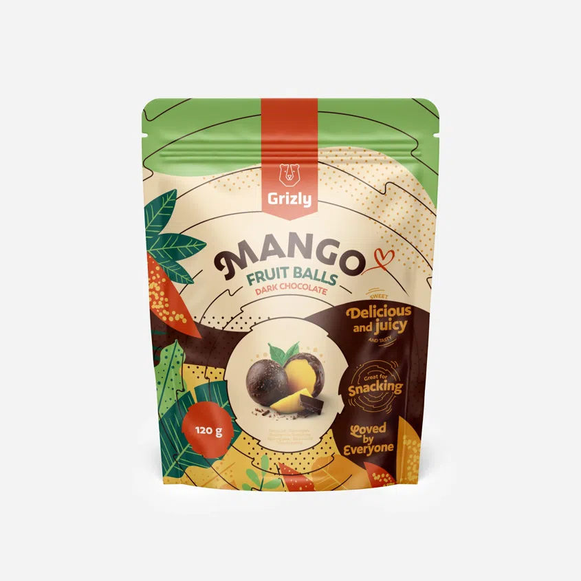Mango kuličky v hořké čokoládě