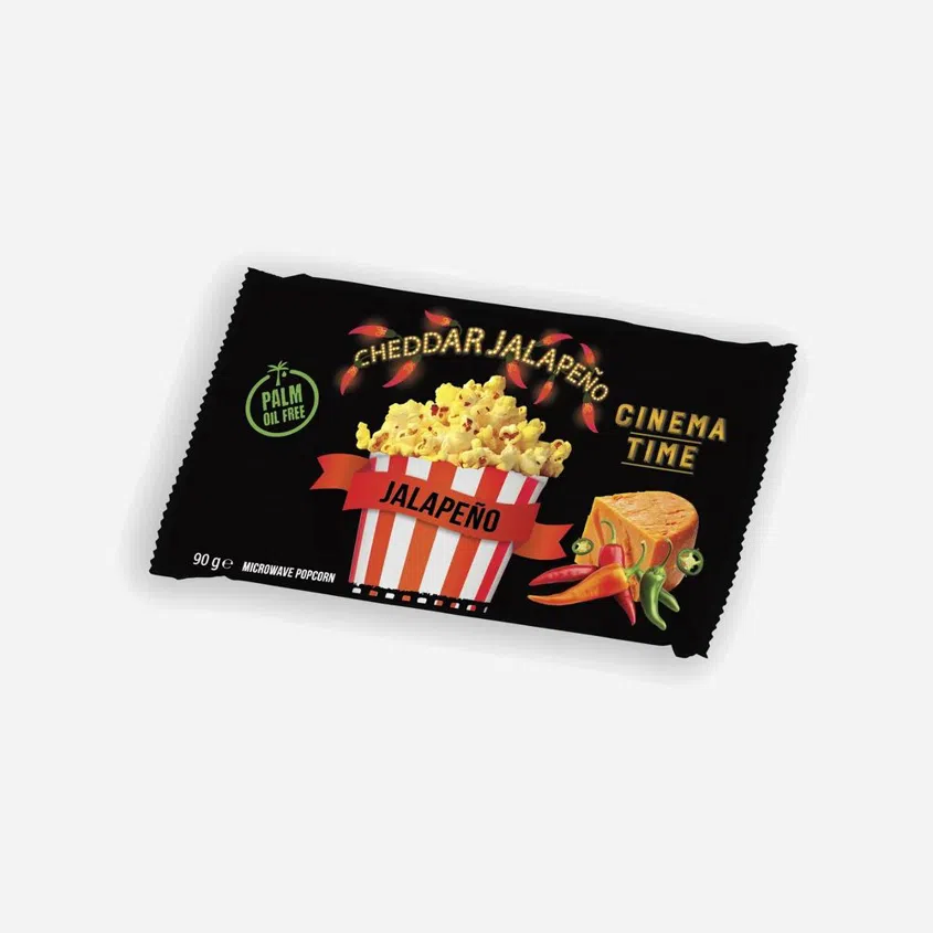 Mikrovlnný popcorn Premium Cheeese Jalapeňo