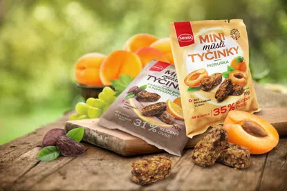 Mini müsli tyčinky s meruňkami bez lepku