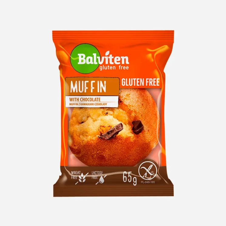 Muffin světlý s kousky čokolády bez lepku