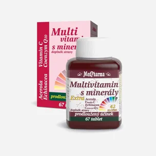Multivitamin s minerály + extra C,Q10, 42 složek 67 tablet 6 x 67 tablet