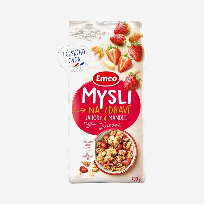 Mysli křupavé - Jahody a mandle 6 x 750 g