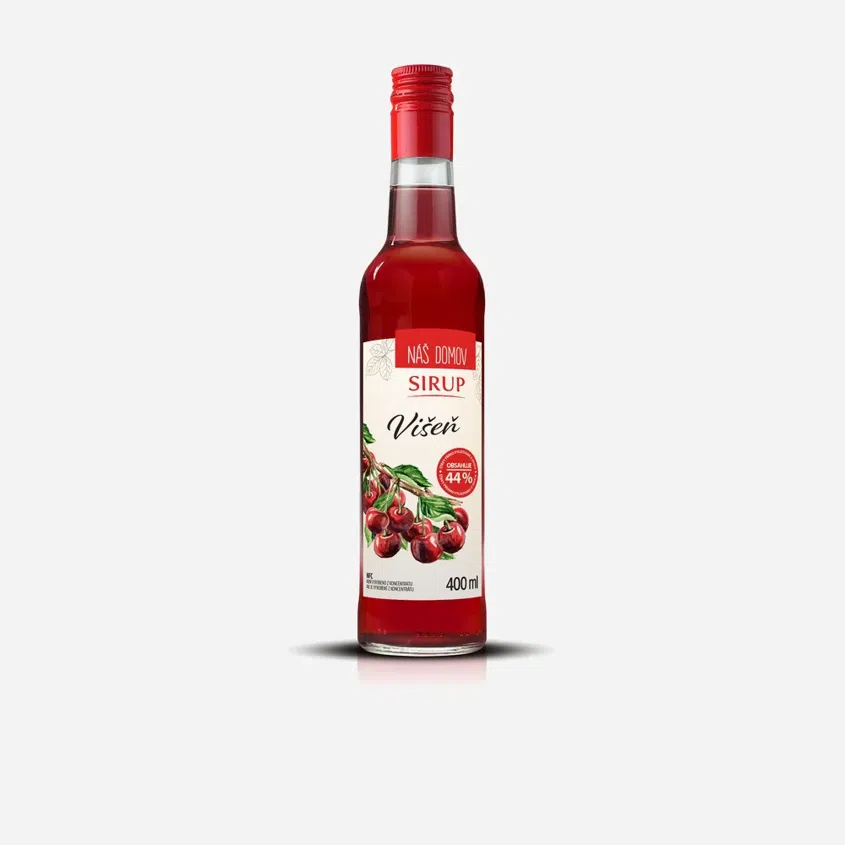 Náš domov sirup višeň 12 x 400  ml