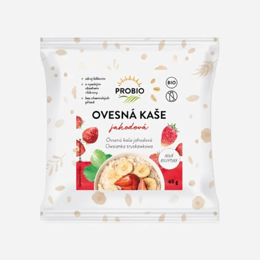 Ovesná kaše jahodová BIO