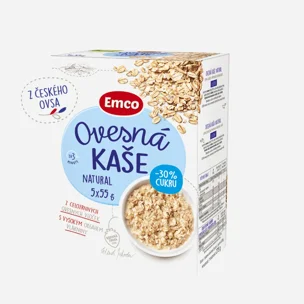 Ovesná kaše natural 30% cukru 5x55 g 6 x 275 g
