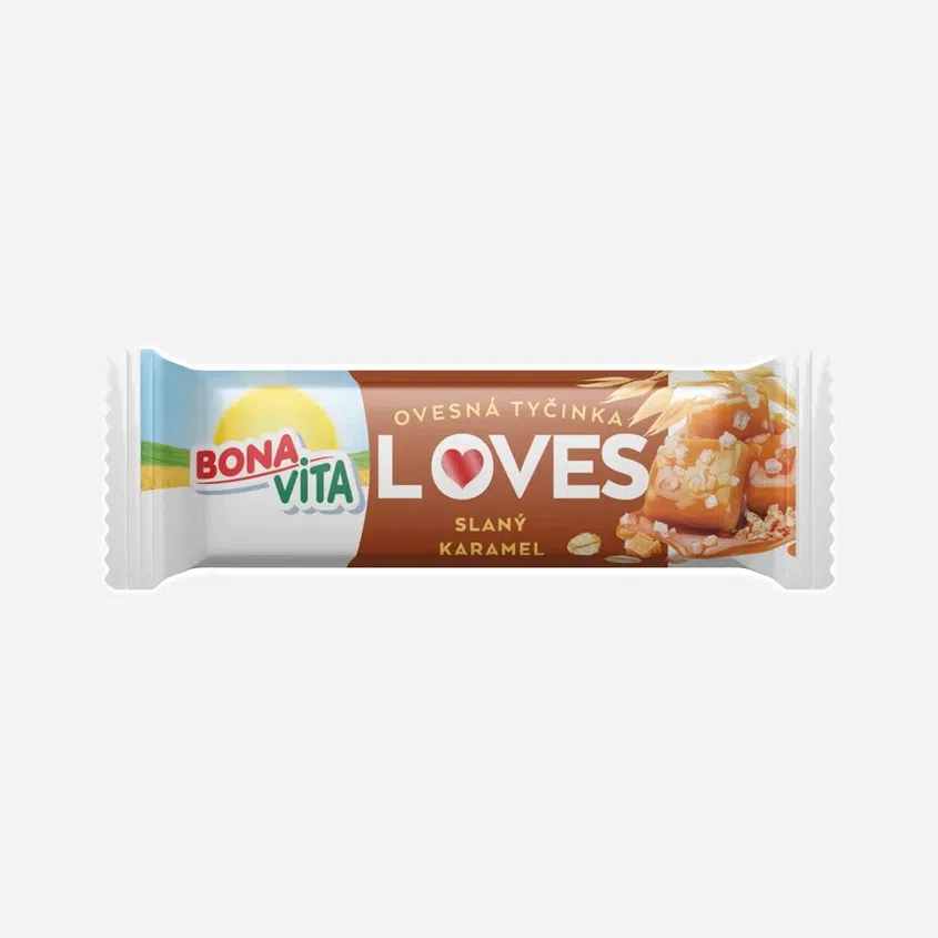 Ovesná tyčinka Loves slaný karamel 12 x 40 g