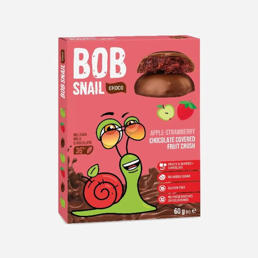 Ovocná pochoutka v mléčné čokoládě jablko a jahoda 5 x 60 g