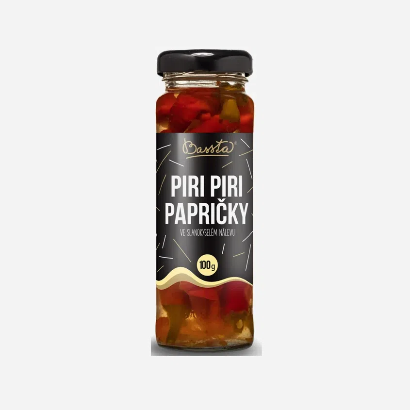 Piri Piri papričky ve slanokyselém nálevu sklo 6 x 100 g