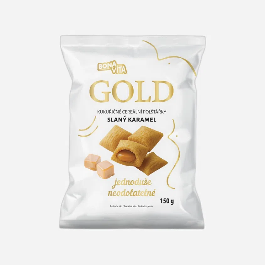 Polštářky gold slaný karamel