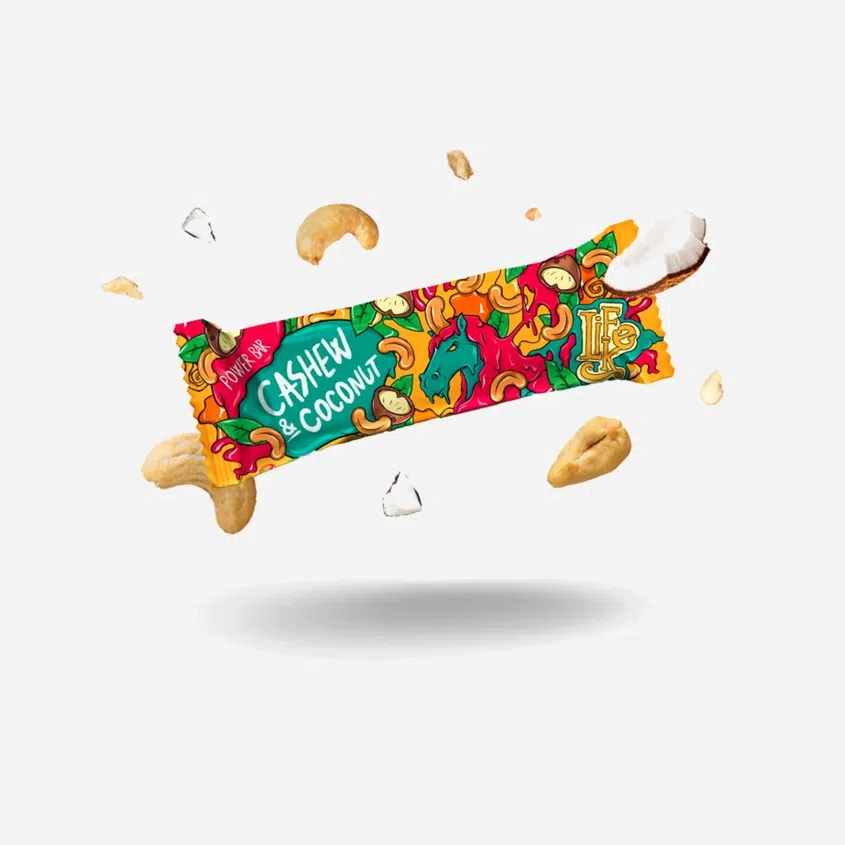 Power bar kešu a kokos