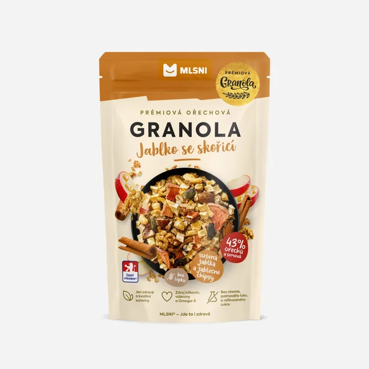Prémiová granola Jablko se skořicí 6 x 400 g