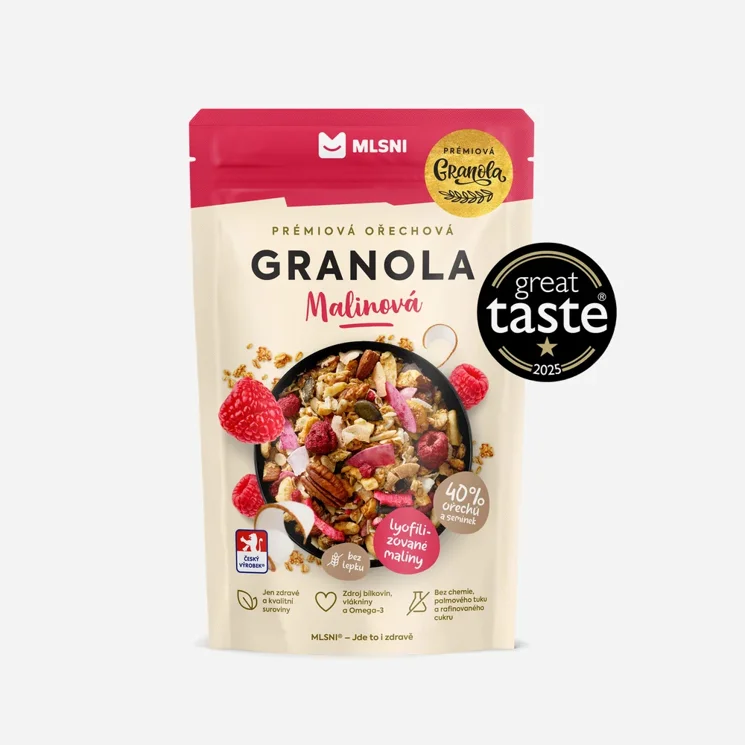 Prémiová granola Malinová 6 x 400 g