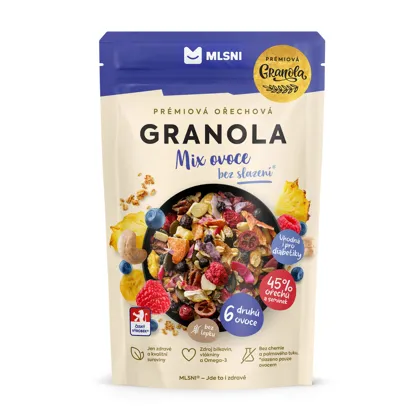 Prémiová granola Mix ovoce bez slazení