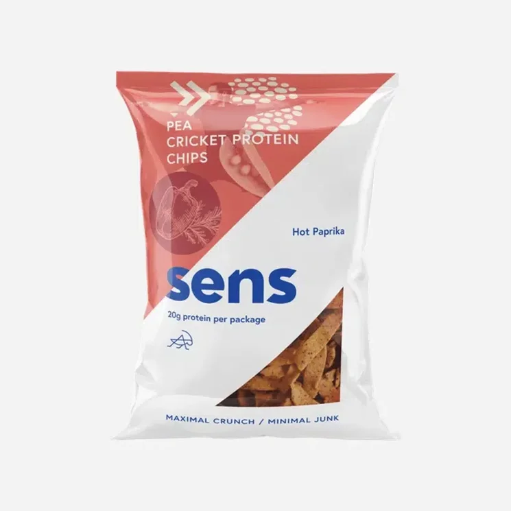 Proteinové chipsy s cvrččím proteinem pikantní paprika - expirace 20.10.2026