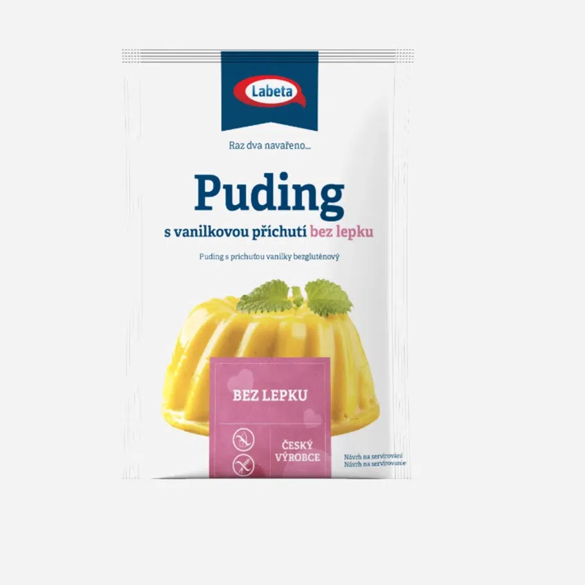 Puding s vanilkovou příchutí bez lepku
