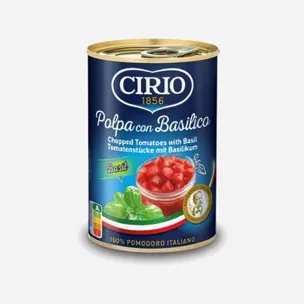 Rajčata loupaná krájená s bazalkou 6 x 425  ml