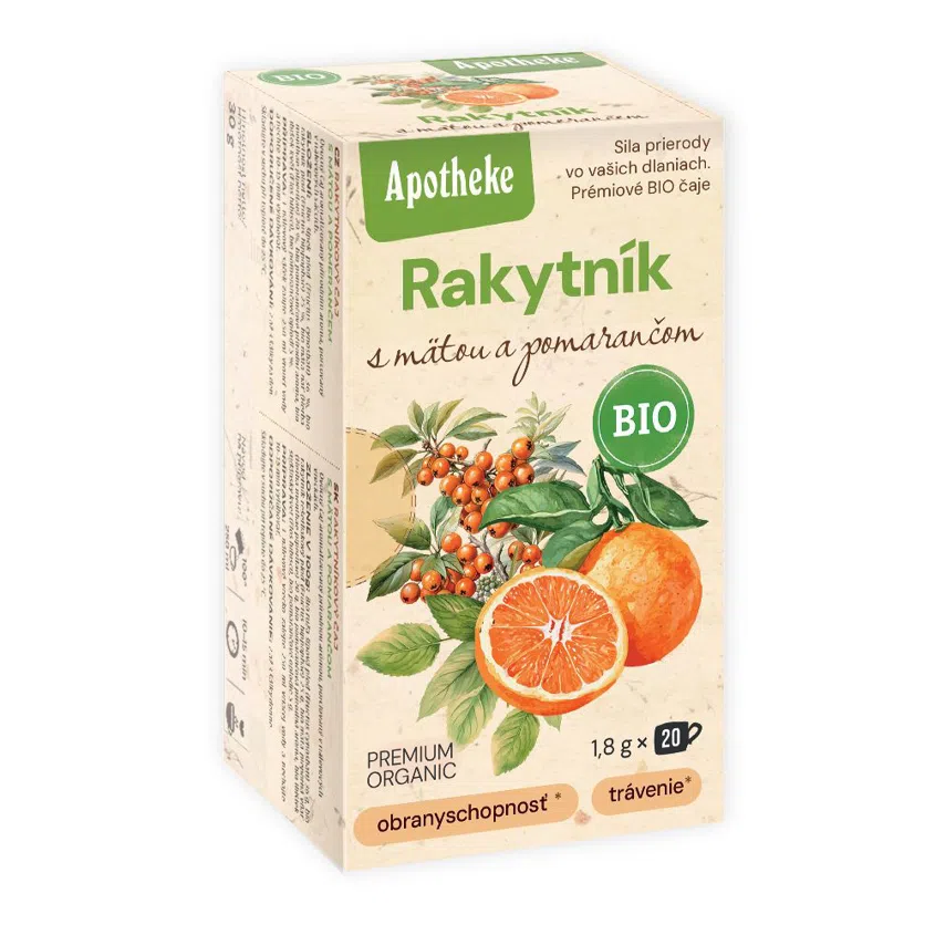 Rakytníkový čaj s mátou a pomerančem BIO 6 x 20 sáčků