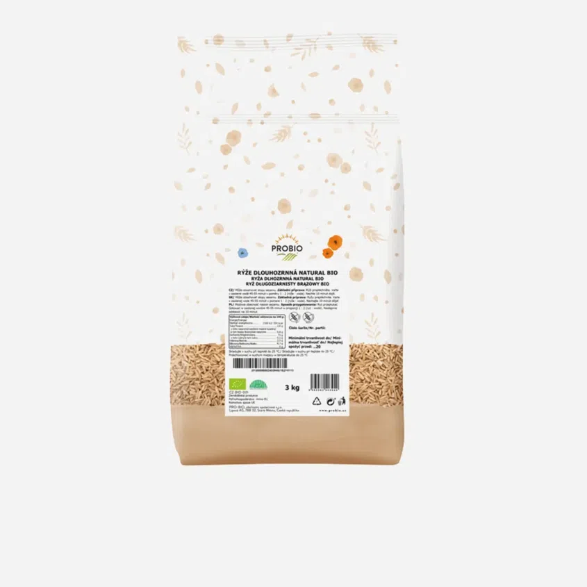 Rýže dlouhozrnná natural BIO 6 x 3000 g