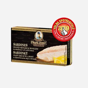 Sardinky filety ve slunečnicovém oleji s citronem 6 x 90 g