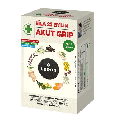 Síla 22 bylin Akut grip 6 x 20 sáčků