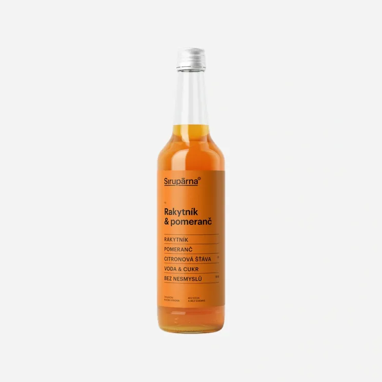 Sirup rakytník a pomeranč