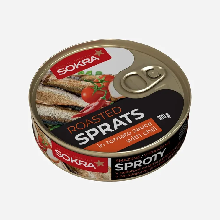 Smažené šproty v rajčatové omáčce s chilli 6 x 160 g