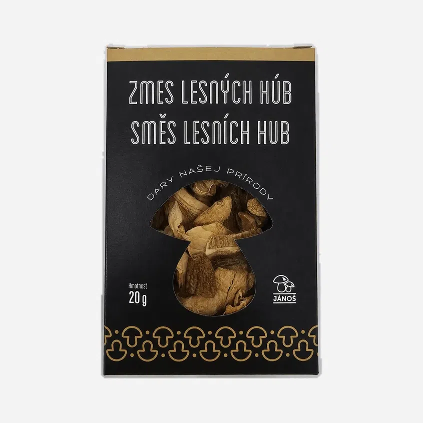 Směs lesních hub, sušené, krájené