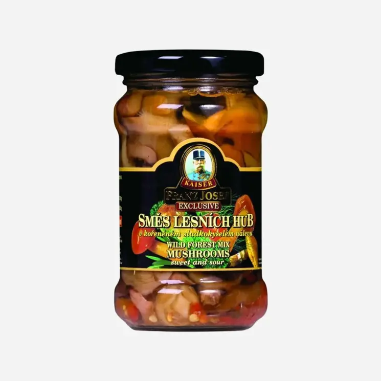 Směs lesních hub v sladkokyselém nálevu 314 ml () 6 x 280 g