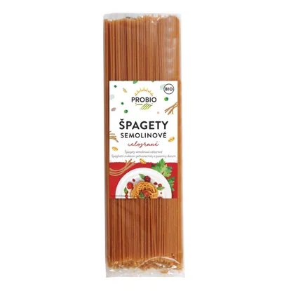 Špagety semolinové celozrnné BIO 6 x 500 g