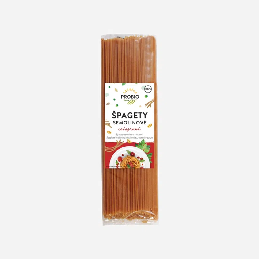 Špagety semolinové celozrnné BIO 6 x 500 g