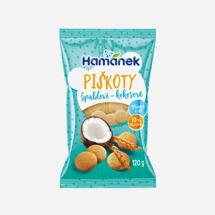 Špaldové piškoty s kokosem