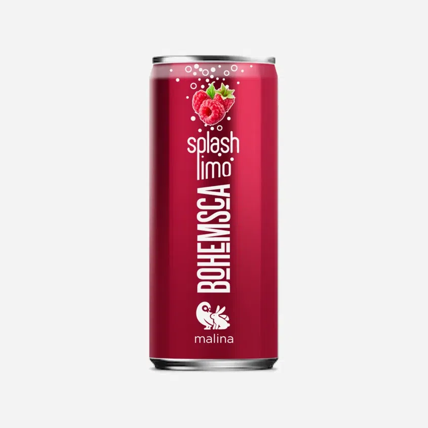 Splash limonáda malina plech 12 x 250 ml