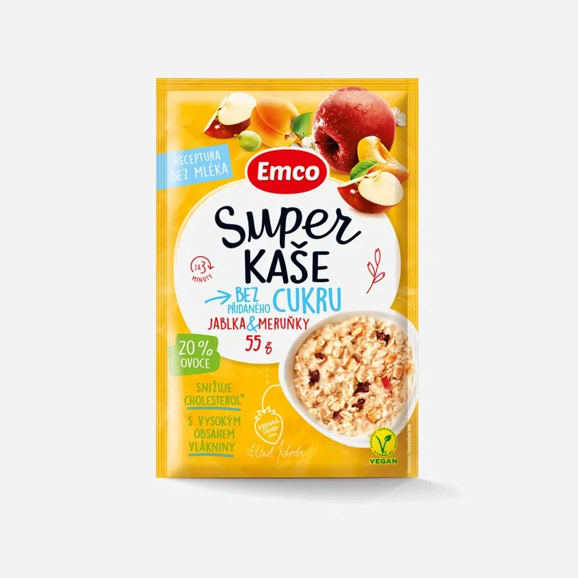 Super kaše jablka a meruňky