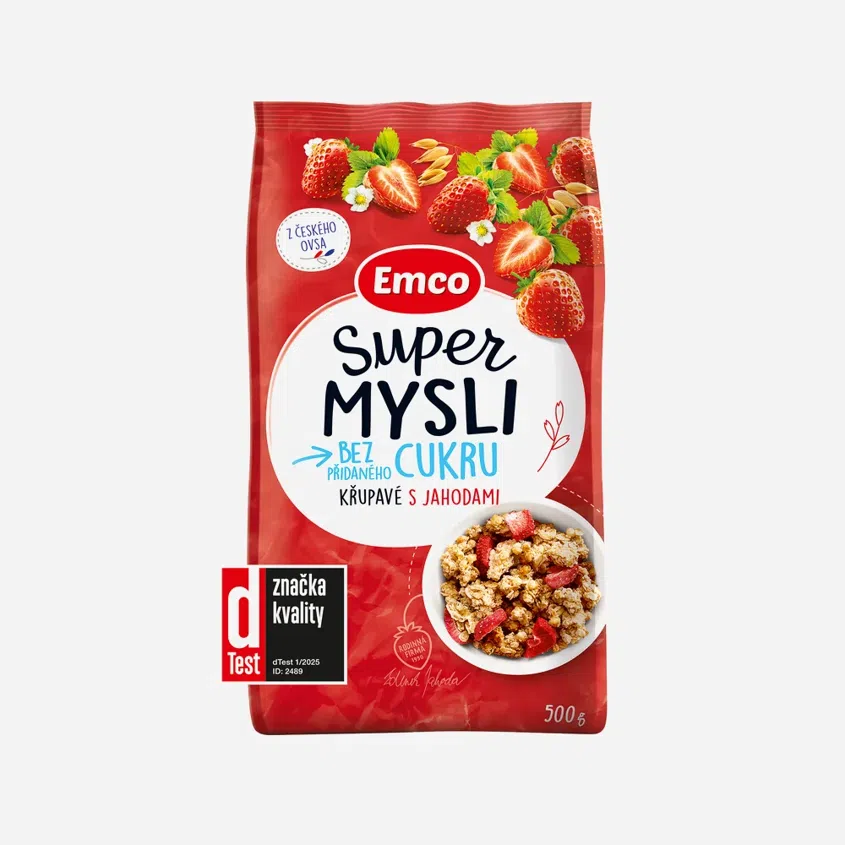 Super mysli křupavé s jahodami 6 x 500 g