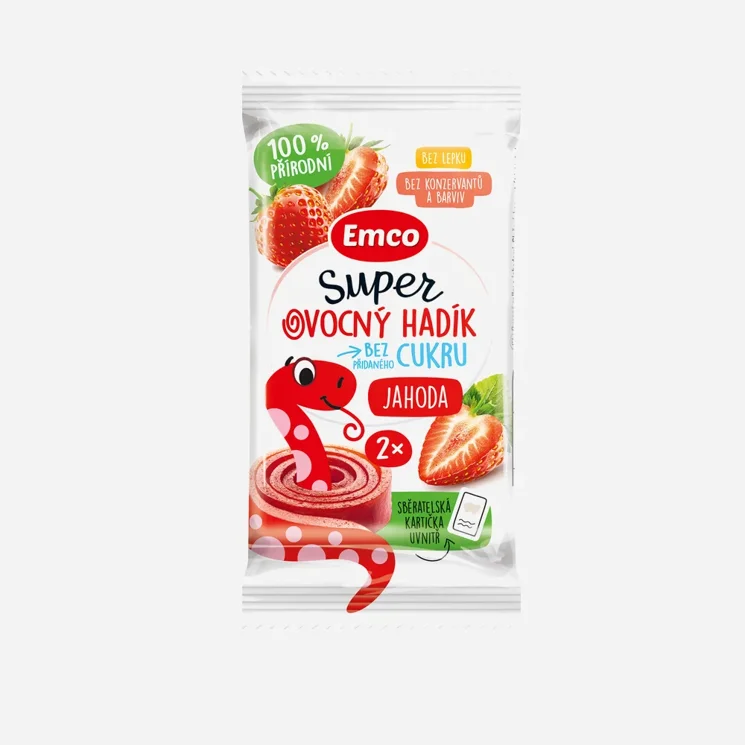 Super ovocný hadík jahoda