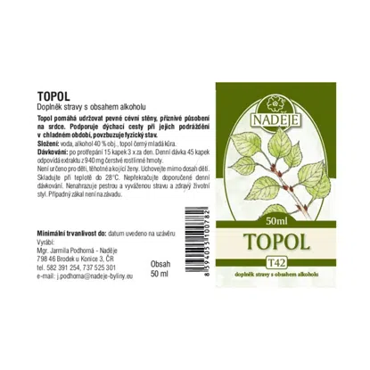 Topol tinktura z byliny