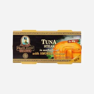 Tuňák steak ve slunečnicovém oleji s uzenou příchutí 2x80 g 6 x 160 g