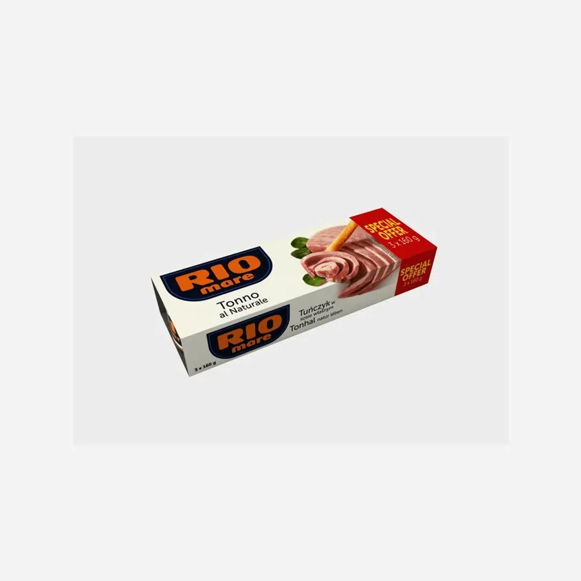 Tuňák ve vlastní šťávě 3x160 g 6 x 3 ks