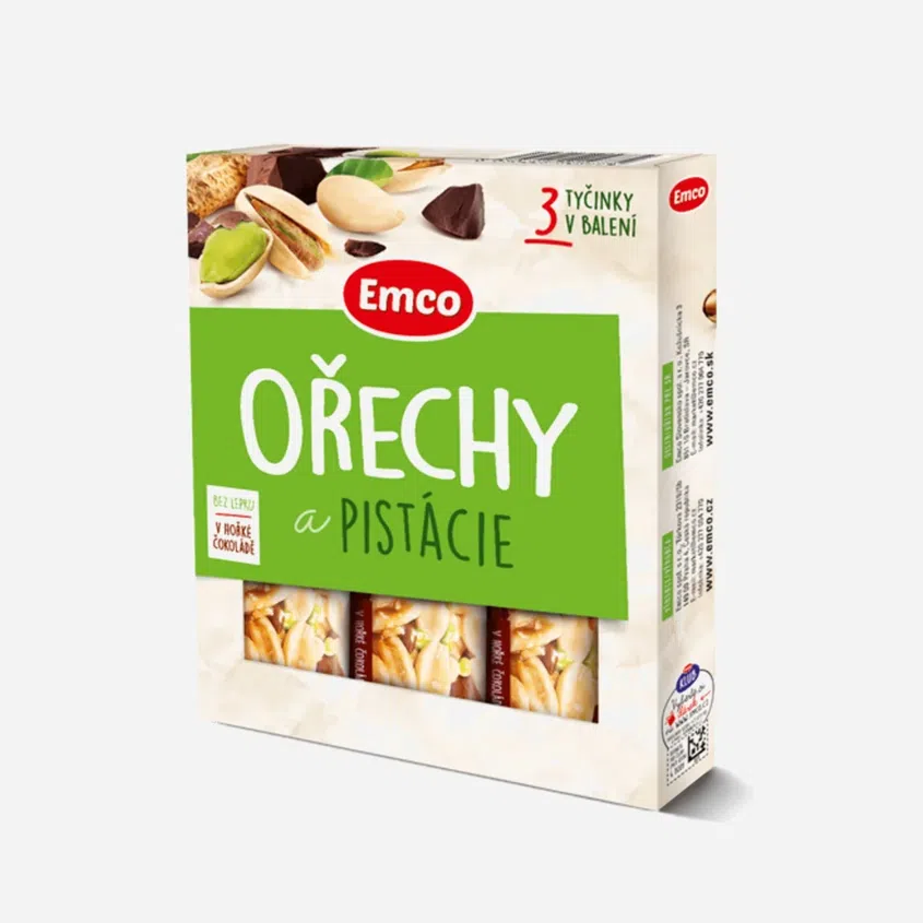 Tyčinka Ořechy a pistácie 3x35 g 12 x 105 g