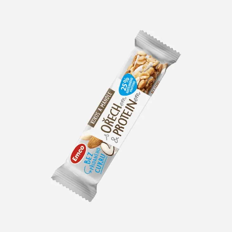 Tyčinka s ořechem a proteinem - Kokos a mandle 12 x 35 g