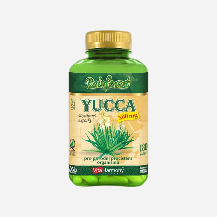Yucca 500 mg - 180 kapslí, XXL economy