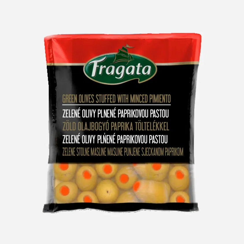 Zelené olivy plněné paprikovou pastou 6 x 160 g