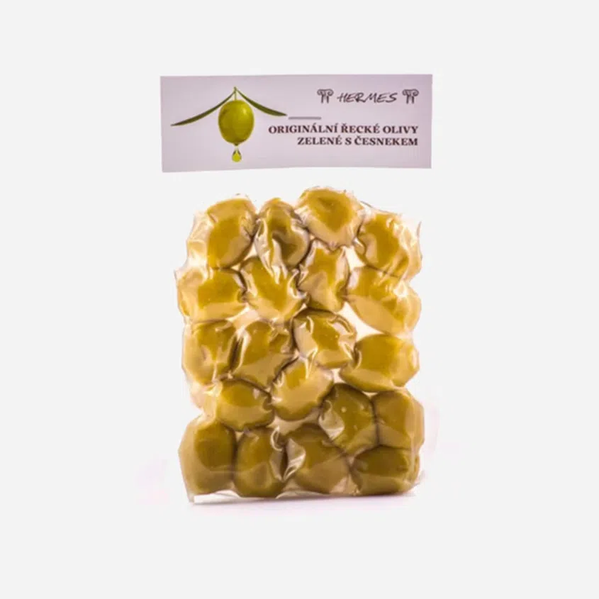 Zelené olivy s česnekem 6 x 150 g