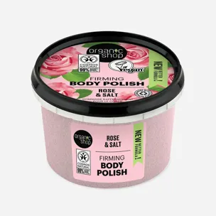 Zpevňující tělový peeling Růže a sůl